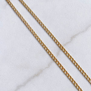 Mini Flat Curb Chain Necklace