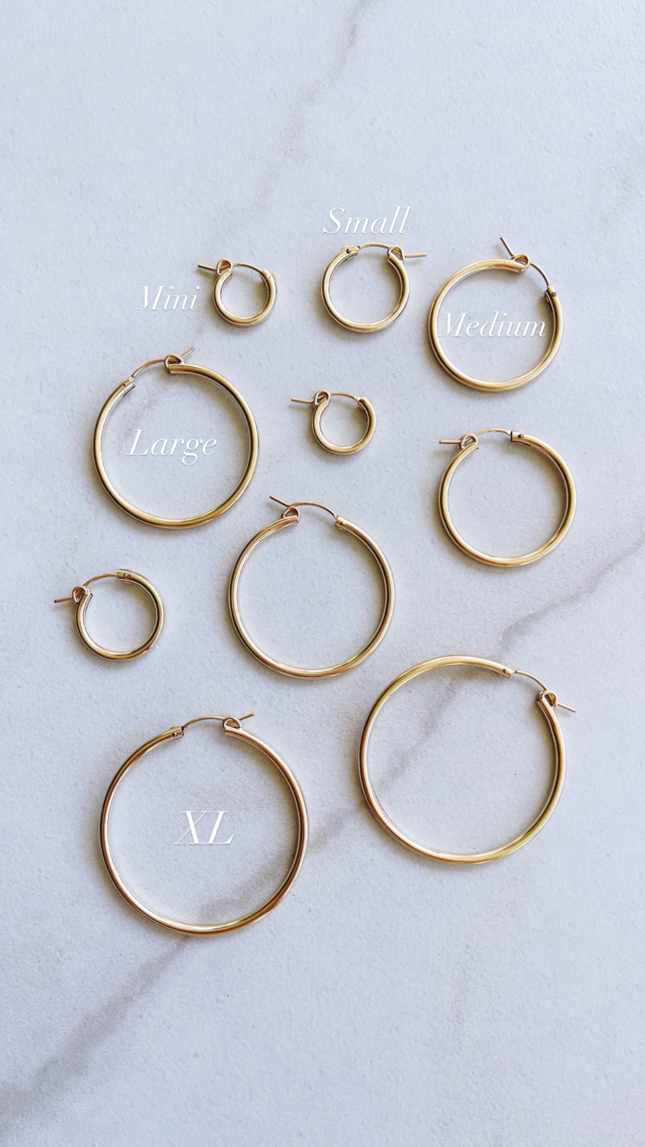 14k Gold Filled Hallow Hoops